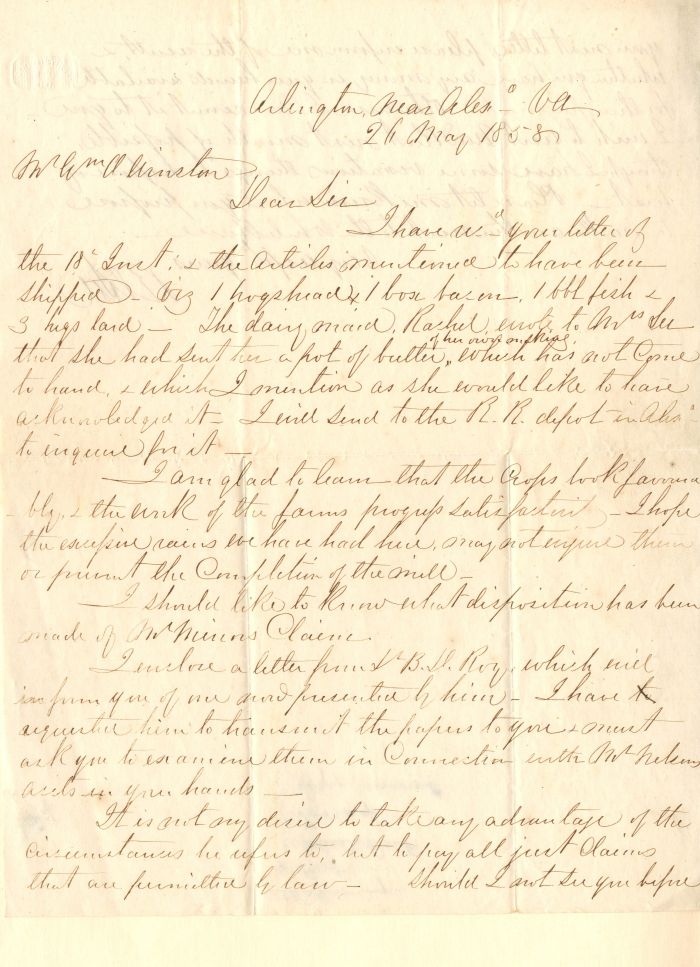 ALS, Autographed letter signed by Robert E. Lee